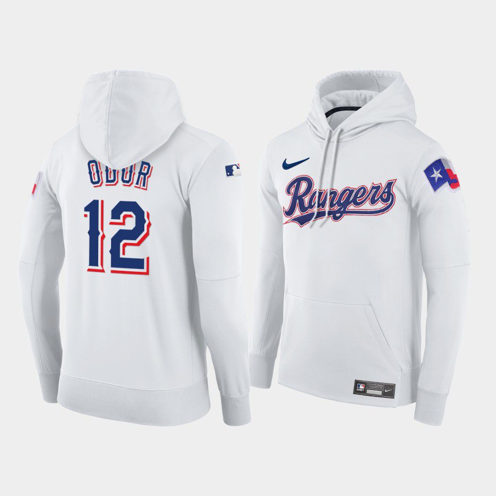 Men Texas Rangers #12 Odor white home hoodie 2021 MLB Nike Jerseys->customized mlb jersey->Custom Jersey